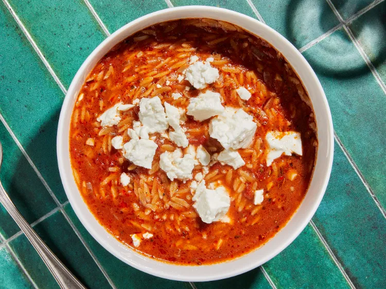 griechische tomaten feta suppe kalorienarme suppen rezepte