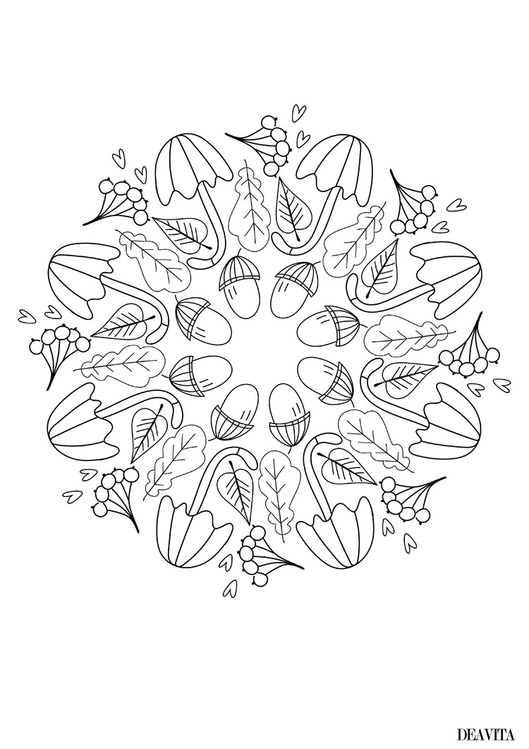 herbst mandala zum ausmalen für erwachsene