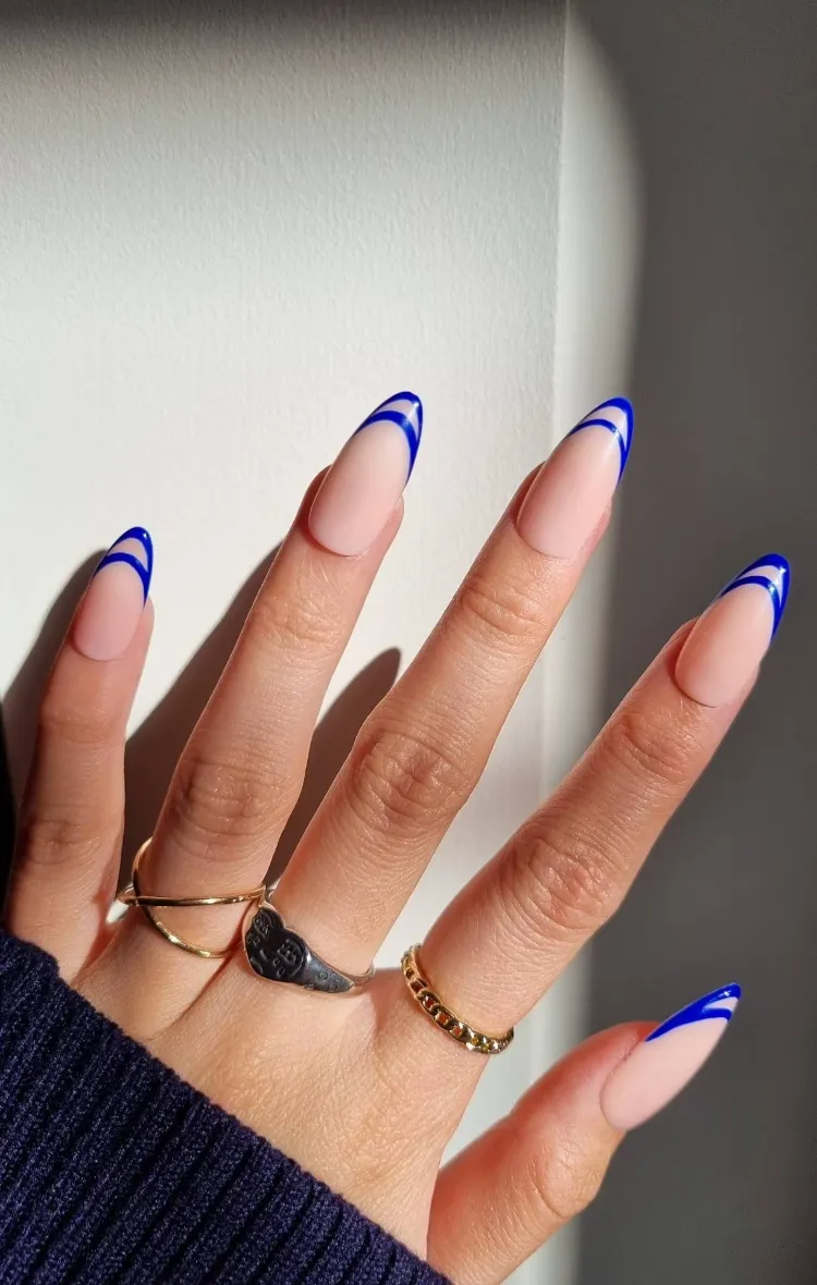 herbst nägel 2023 double french nails nageltrend