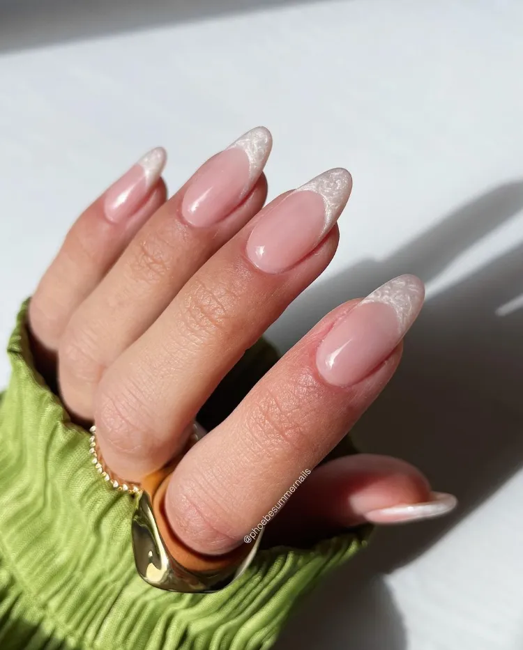 herbst nägel 2023 pearl french nails nageltrend