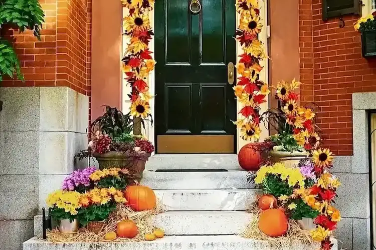 herbstdeko für den hauseingang selber machen