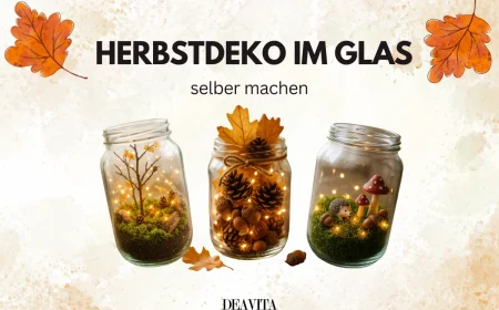 herbstdeko im glas selber machen