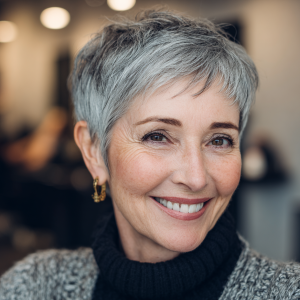 kurzhaarfrisuren für graues haar