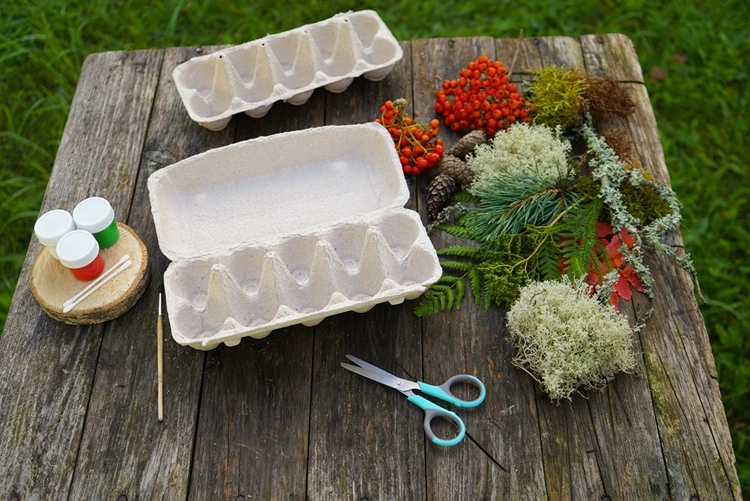 Materialien für die herbstliche Mini-Landschaft