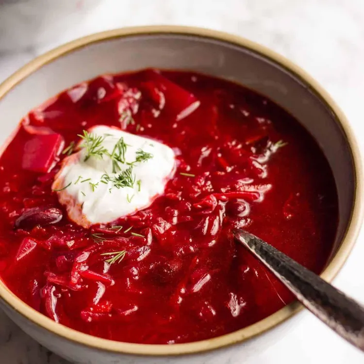russische rote bete suppe rezept vegetarischer bortsch