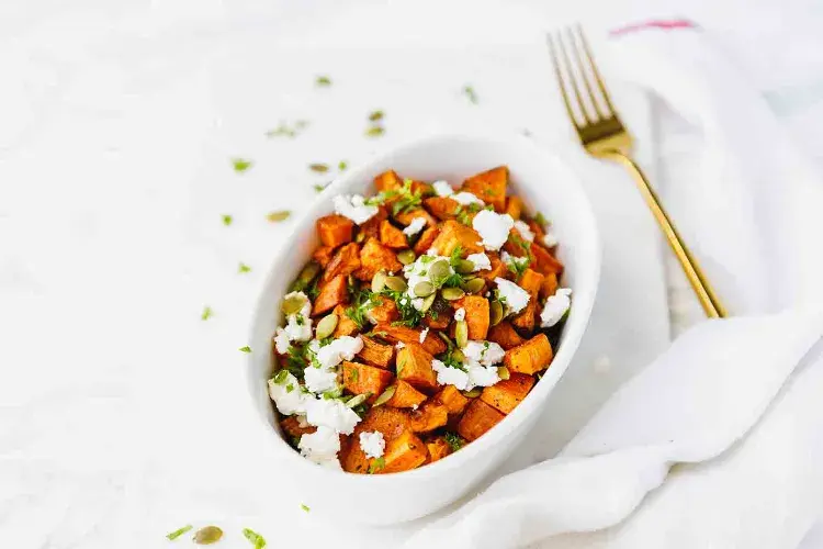 süßkartoffel auflauf mit feta vegetarisches abendessen rezepte