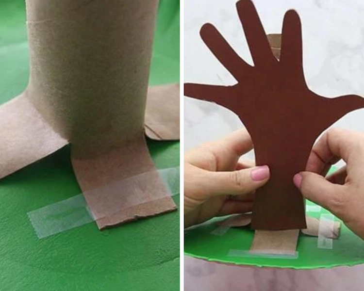 Wie kann man einen Handabdruck-Baum selber machen?