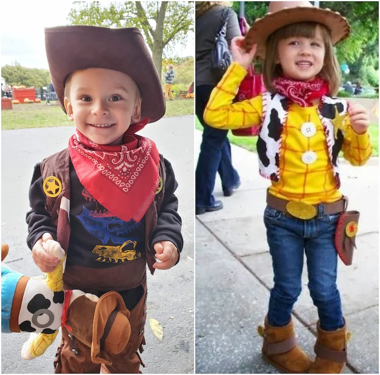 cowboy und cowgirl für halloweenparty