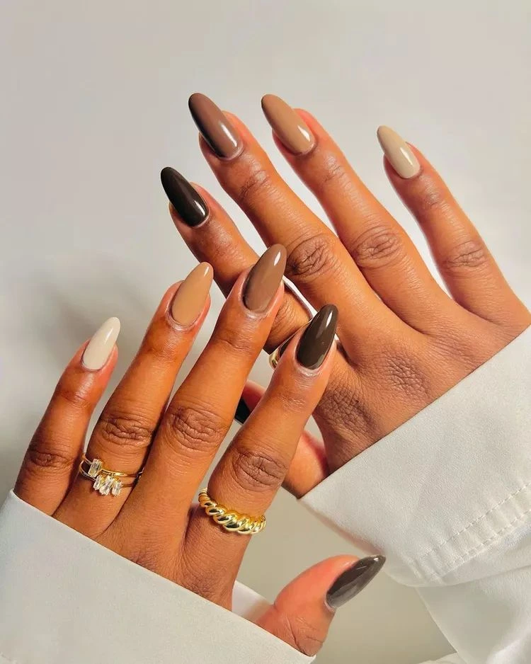 dark chocolate nails selber machen