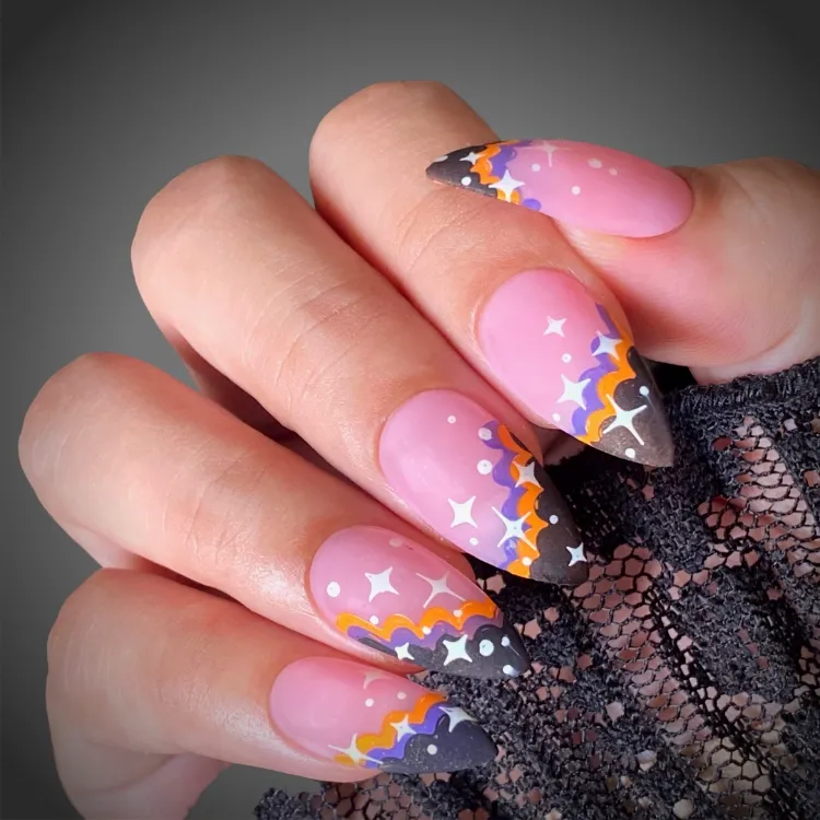 elegante halloween nails 2023 herbst nagelfarben trends