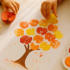 herbstbilder malen mit kindern