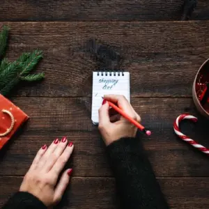 liste mit geschenkideen für weihnachtsshopping erstellen