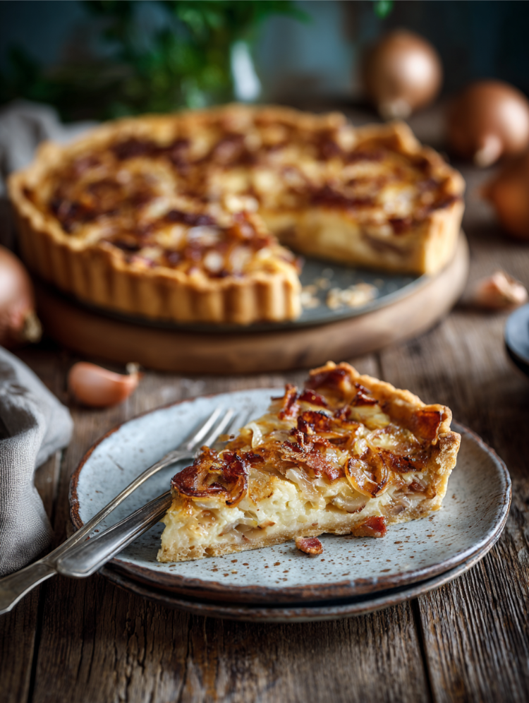 zwiebelkuchen mit mürbeteig