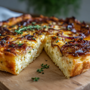 zwiebeltarte mit mürbeteig
