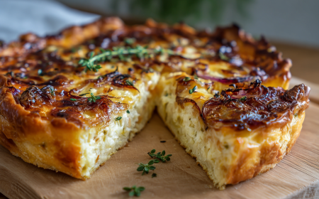 zwiebeltarte mit mürbeteig