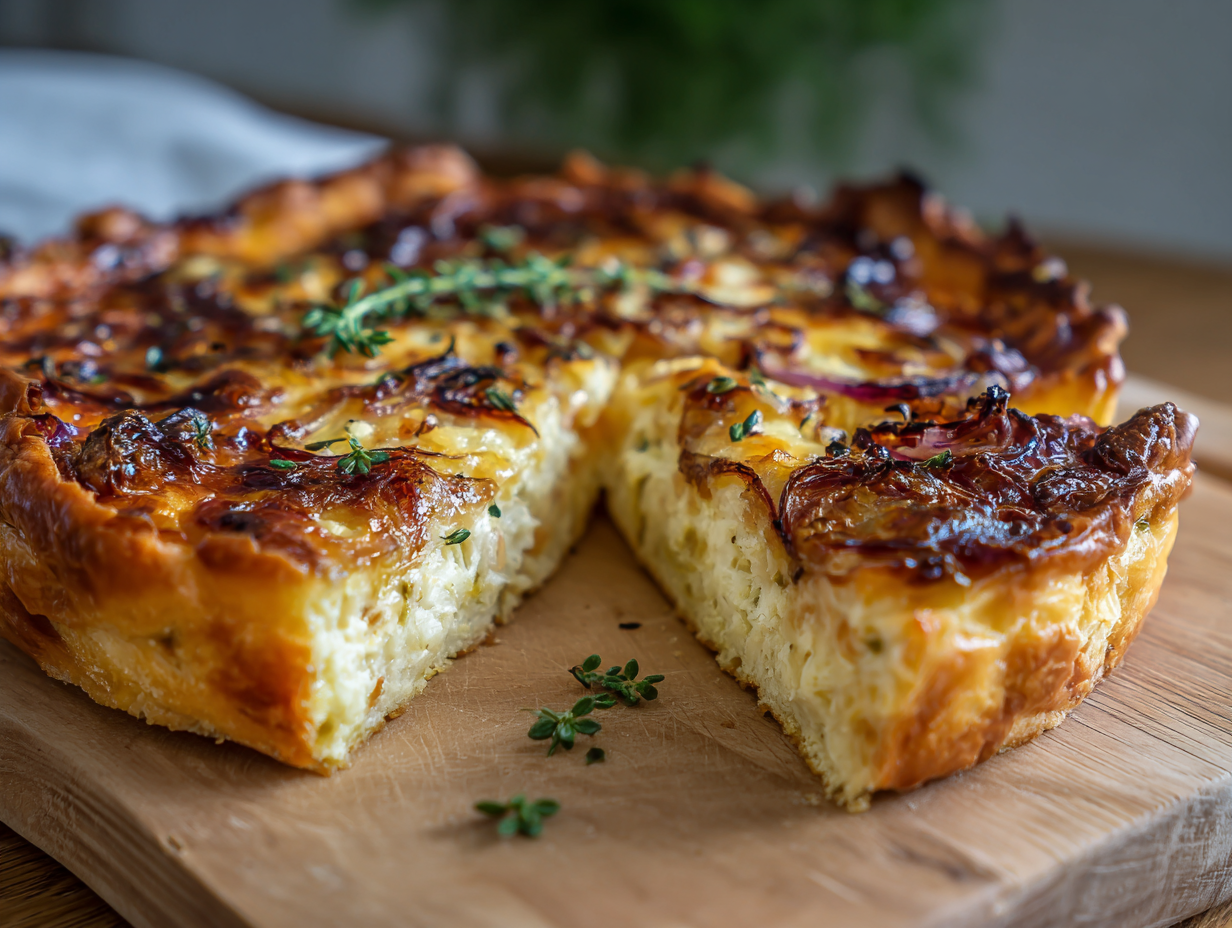 zwiebeltarte mit mürbeteig