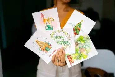 alte weihnachtskarten upcycling ideen für weihnachtsbaumschmuck aus papier