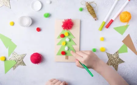 bastelideen mit kleinkindern zu weihnachten grußkarte