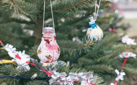 diy weihnachtsbaumschmuck aus bemalten glühbrinen