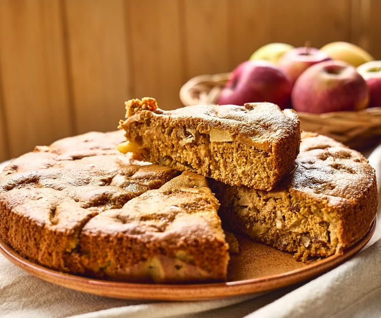 kürbis apfel kuchen mit haferflocken für den herbst