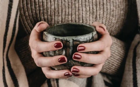 november nägel herbstliches nageldesign