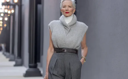 Pullunder ab 50 richtig stylen mit Hose Outfit Ideen