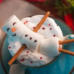 schneemann marshmallow selber machen anleitung