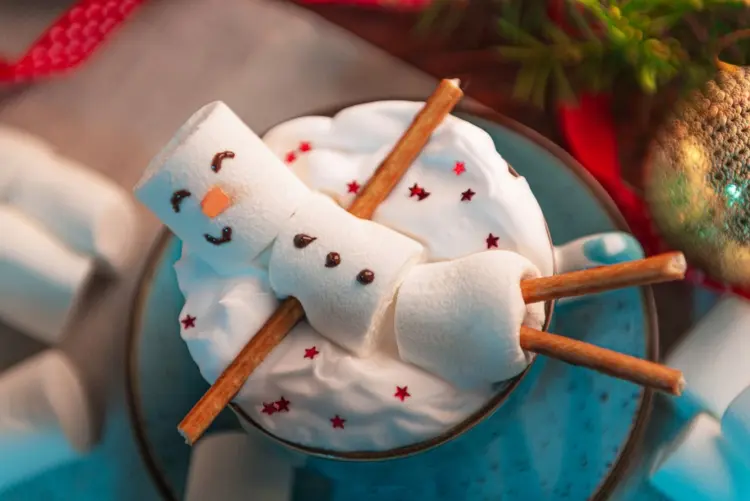 schneemann marshmallow selber machen anleitung