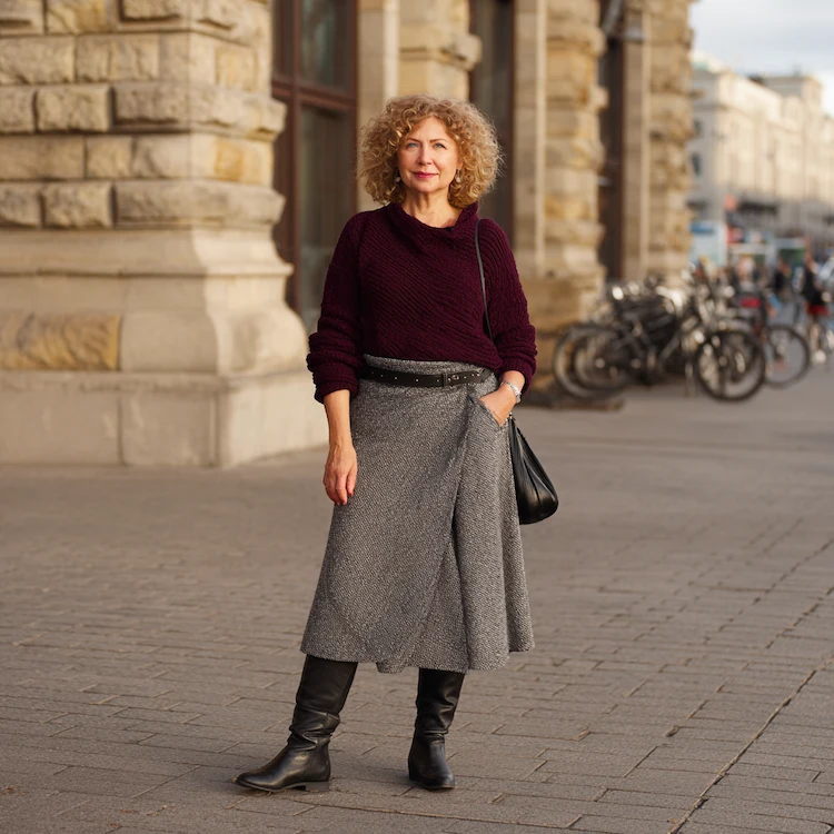 Statement Röcke aus Wolle im Winter tragen