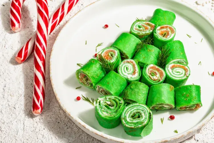 tortilla roll up füllungen kalte vorspeisen weihnachten