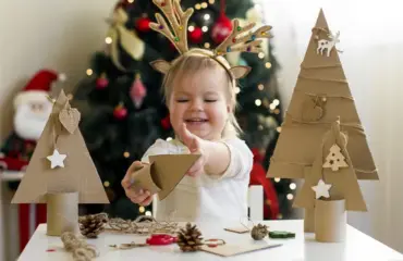 upcycling basteln mit kindern für weihnachten