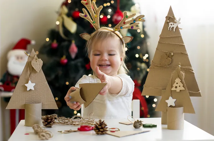 upcycling basteln mit kindern für weihnachten
