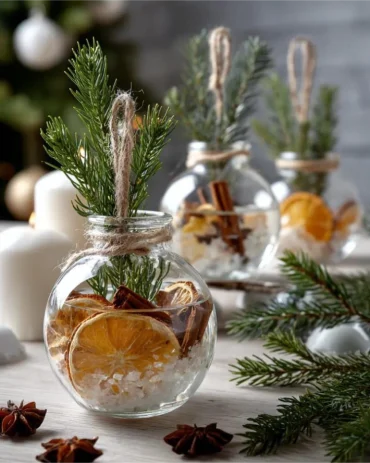 weihnachtsdeko im glas