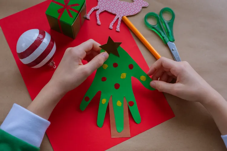 welche motive für weihnachtskarten mit filz bastelideen zu weihnachten mit kindern