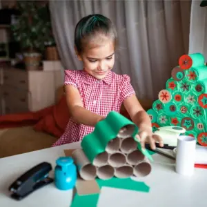 wie man adventskalender aus klorollen basteln kann