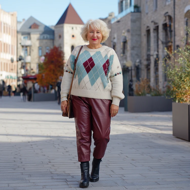 Wintermode Rautenpullover stylen nützliche Tipps