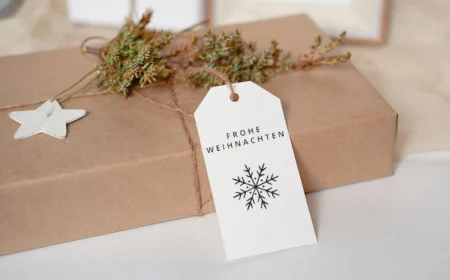 Anhänger für die Geschenkverpackung fertig beschriftet