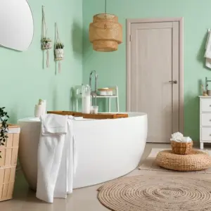 Choose houseplants and tubs that are right for wet rooms according to the bathroom trends of 2024
