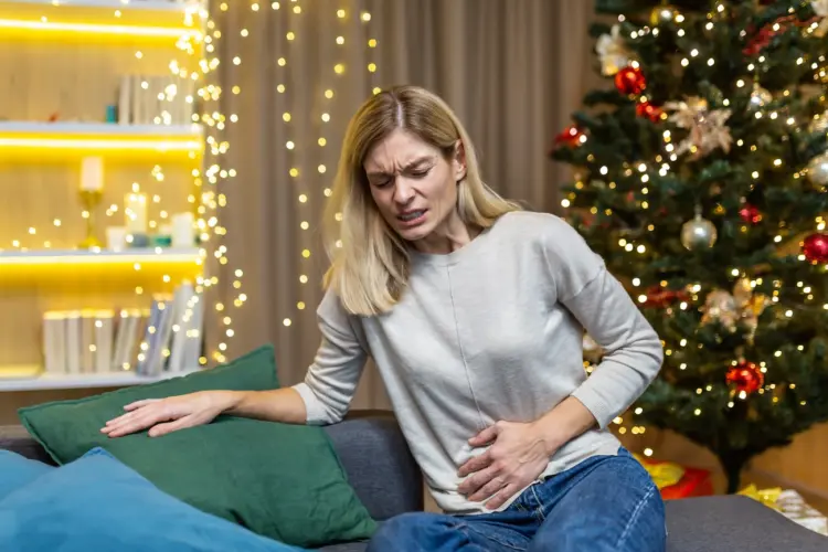 in der weihnachtszeit bei völlegefühl nach dem essen ursache erkennen und blähbauch verhindern