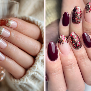 nägel mit glitzer silvester 2025