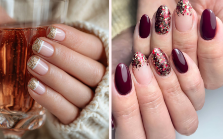 nägel mit glitzer silvester 2025