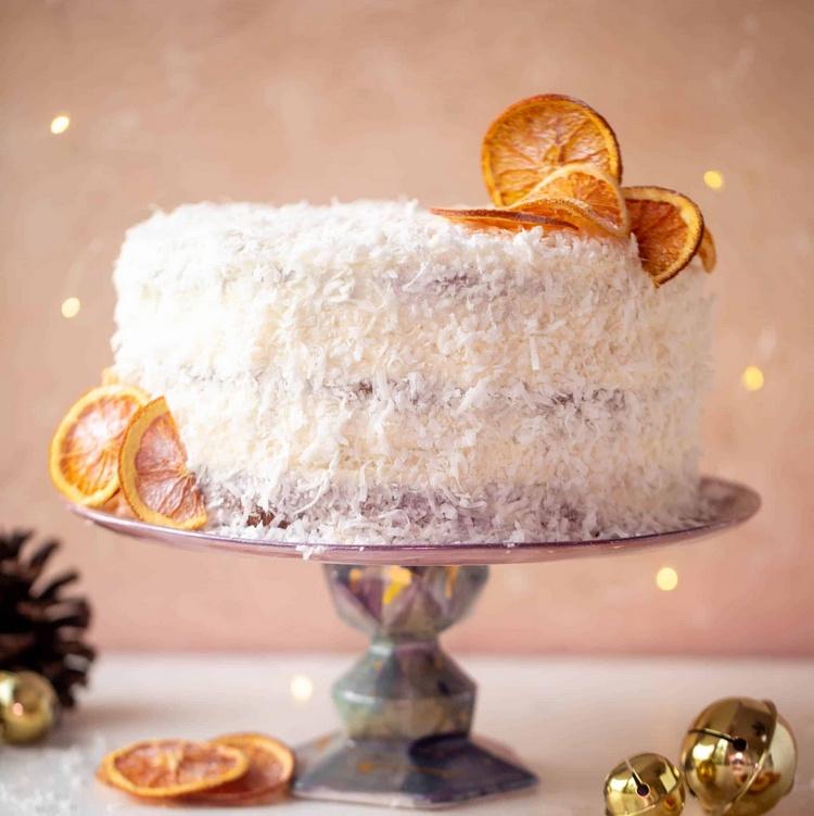 rezept für winterkuchen mit orange, kokos und zimt