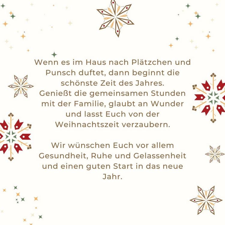 texte für die weihnachtskarte für freunde und familie als inspiration