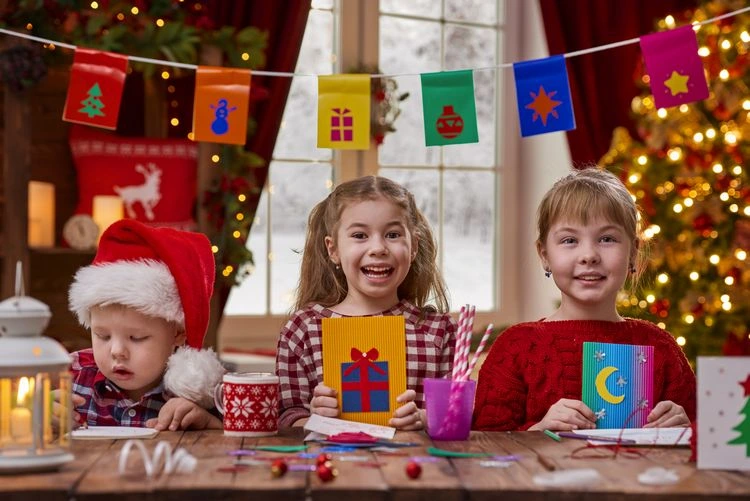 weihnachtskarten basteln leicht ideen für kinder&erwachsene
