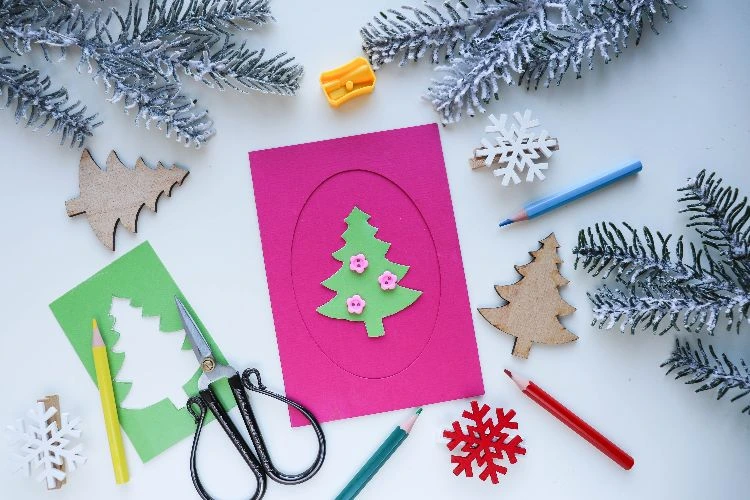 weihnachtskarten basteln leicht kreative diy ideen