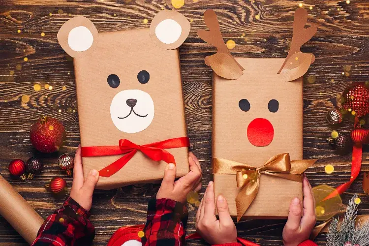 wie geschenkpapier selbst gestalten geschenke zu weihnachten verpacken