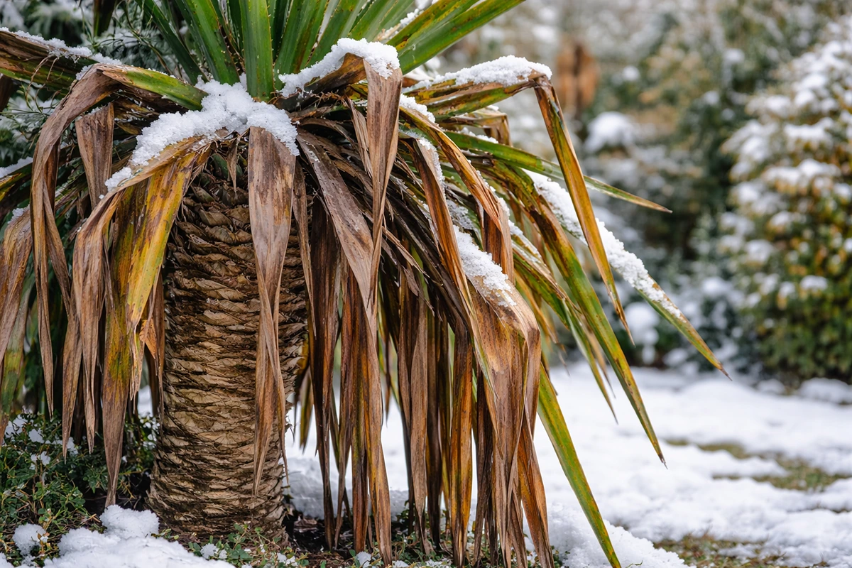 Yucca Palme hat Frostschaden - Wie Sie das erkennen und beheben