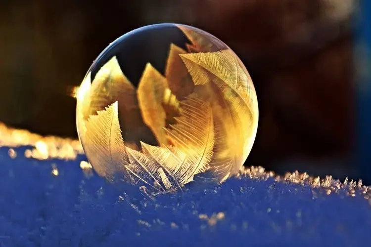 die richtige mischung und temperatur für frozen bubbles im winter