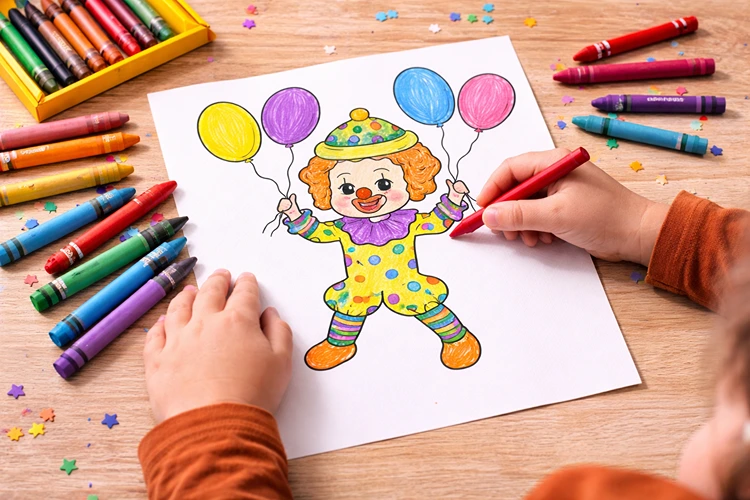 Idee für Kita und Grundschule - Mit Acrylfarben Karnevalsbilder gestalten