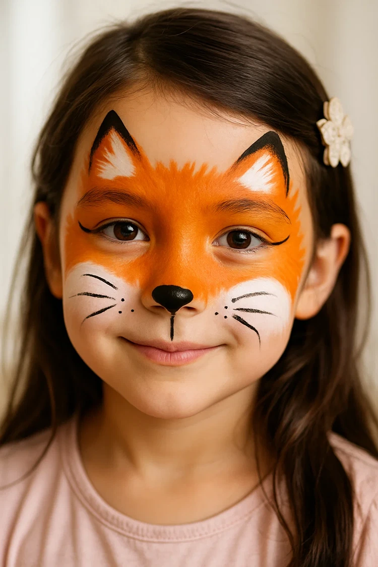 kinderschminken einfach vorlagen fuchs